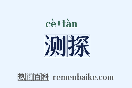 测探是什么意思的图片